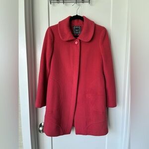 Vintage Red Wool Coat